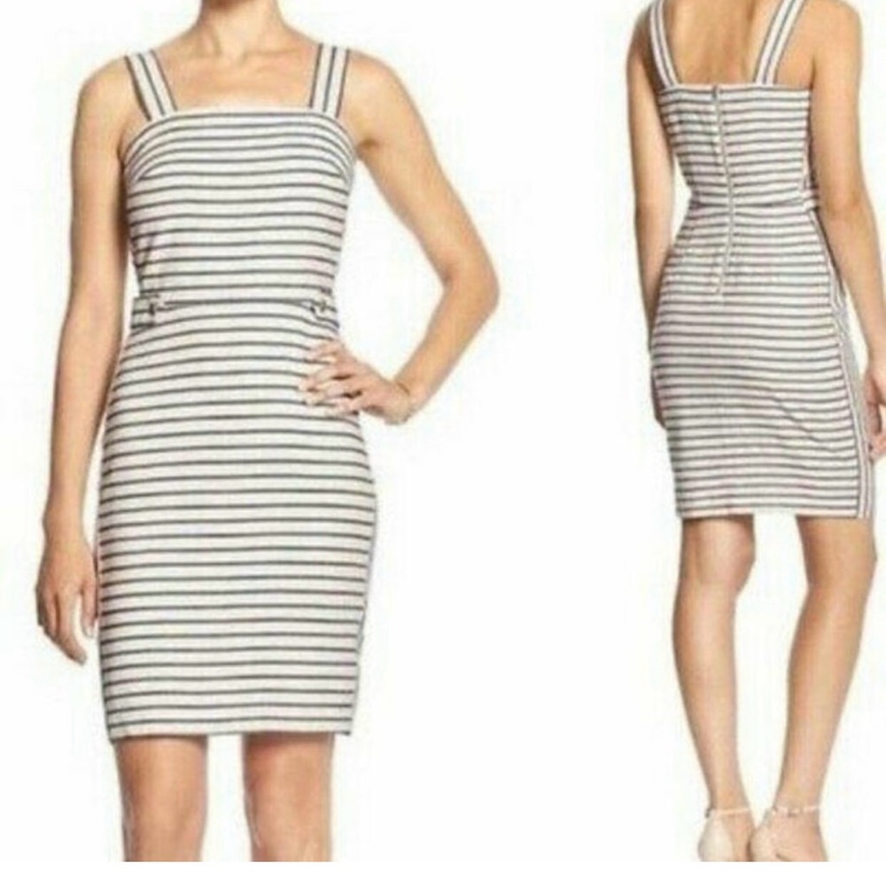 Banana Republic Navy and White Striped Mini Dress. New with tags!